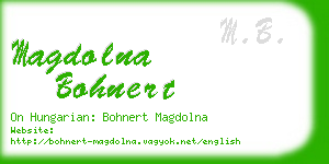 magdolna bohnert business card